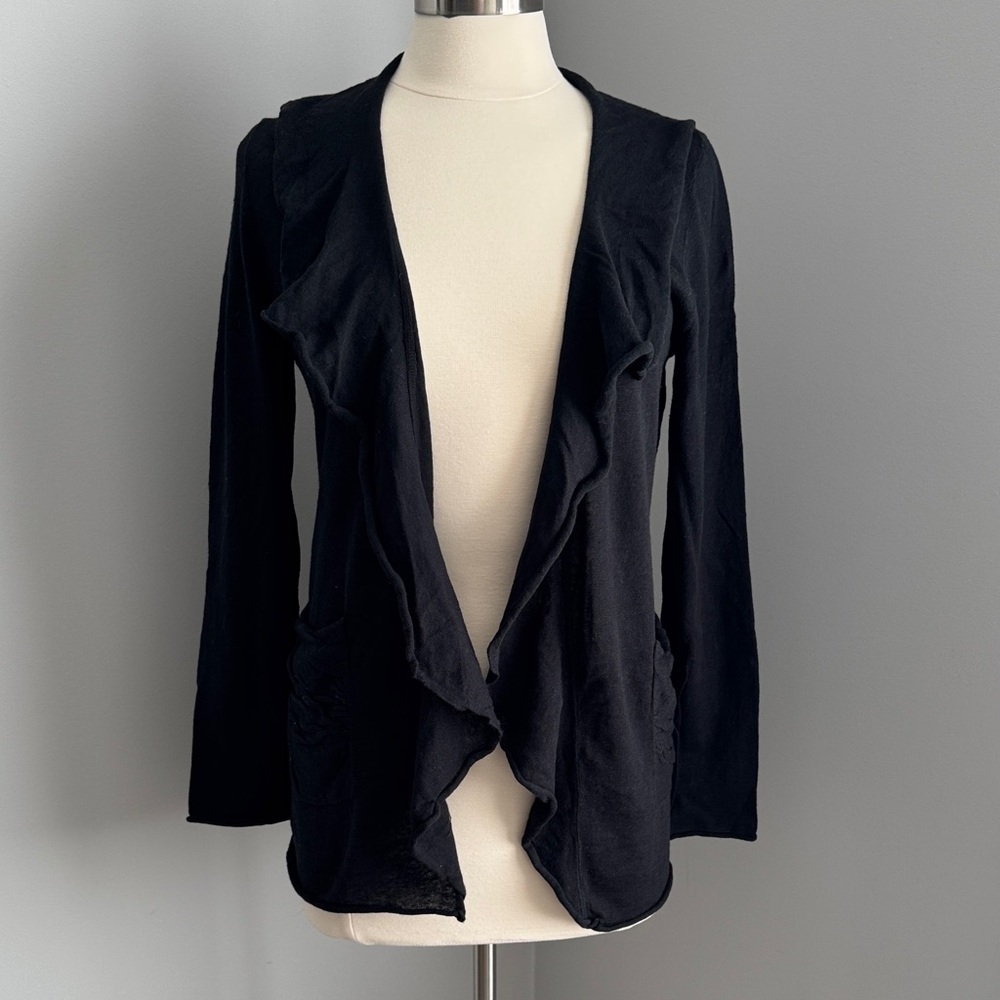 sparrow brand Black Open Front Cardigan